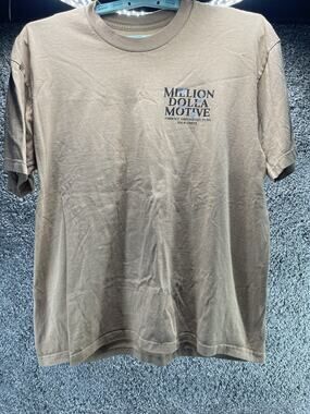 Men’s Million Dolla Motive T Shirt Push Your Limits Size XL Color Brown Casual